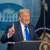 Tổng thống Mỹ Donald Trump phát biểu tại Nhà Trắng. (Ảnh: THX/TTXVN phát)