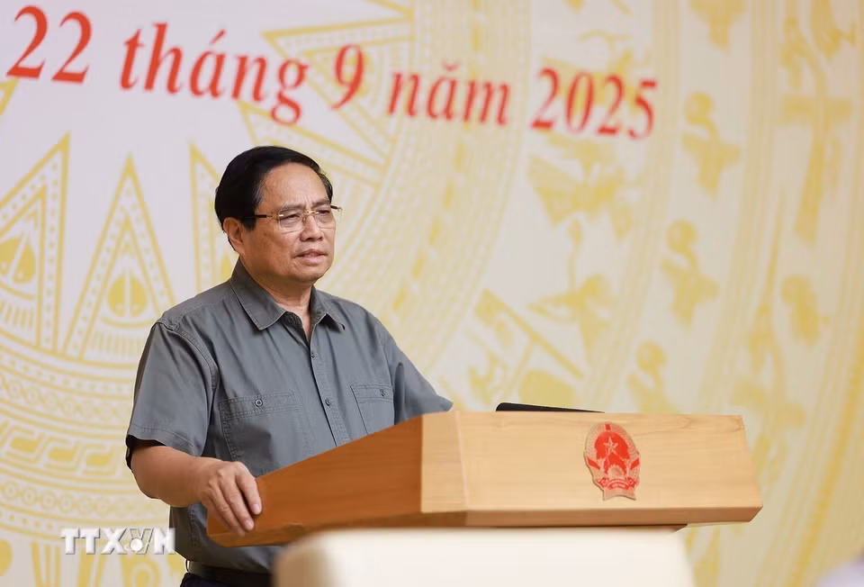 Thủ tướng Phạm Minh Chính chủ trì phiên họp lần thứ nhất của Ban Chỉ đạo Trung ương về chính sách nhà ở và thị trường bất động sản. (Ảnh: Dương Giang/TTXVN)