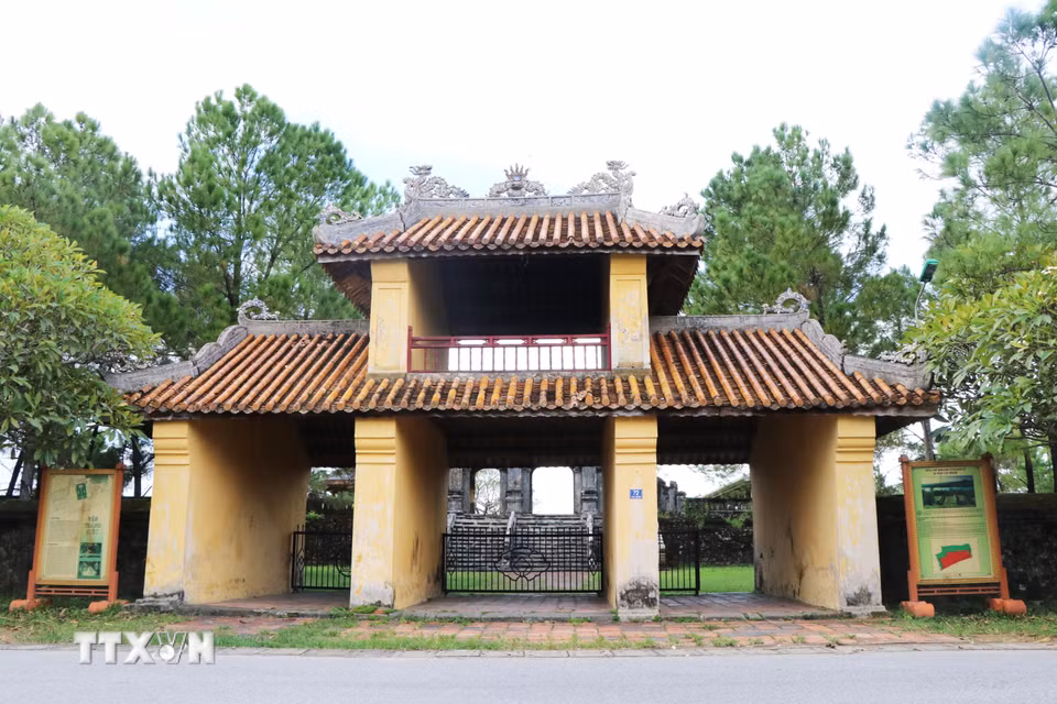 Văn Miếu Môn thuộc di tích Văn Miếu, thành phố Huế. (Ảnh: Nguyên Lý/TTXVN)