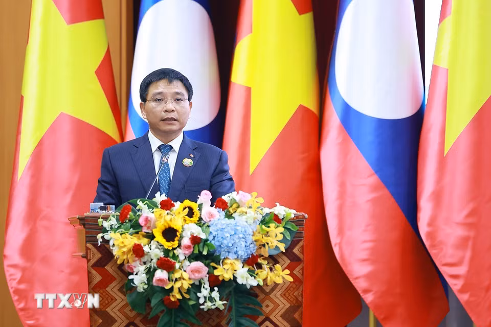 Bộ trưởng Bộ Tài chính Nguyễn Văn Thắng phát biểu. (Ảnh: Dương Giang/TTXVN)
