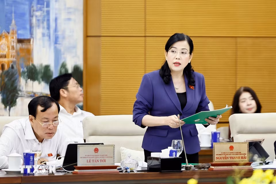 Chủ nhiệm Ủy ban Khoa học, Công nghệ và Môi trường của Quốc hội Nguyễn Thanh Hải phát biểu. (Ảnh: Doãn Tấn/TTXVN)