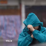 Bão Saudel đổ bộ Trung Quốc. (Ảnh: THX/TTXVN phát)