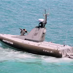 Tàu mặt nước không người lái (USV). (Nguồn: AFP)