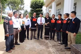 Các đại biểu dự Đại hội đại biểu dân tộc thiểu số thị xã Buôn Hồ lần thứ IV năm 2024. (Ảnh: Hoài Thu/TTXVN)
