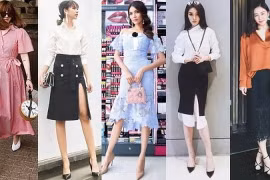 Mỹ nhân Việt lăngxê phong cách nữ tính trên sàn diễn street style