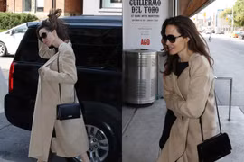 Angelina Jolie thanh lịch đậm chất Pháp với túi xách của Saint Laurent