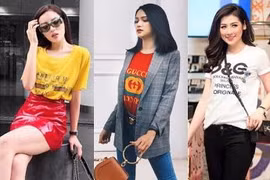 Mỹ nhân Việt khoe street style chất lừ với áo phông hàng hiệu