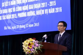 Phó Thủ tướng yêu cầu các sàn giao dịch như chợ khoa học và công nghệ ngày càng thiết thực hơn nữa. (Ảnh: N.H/Vietnam+)