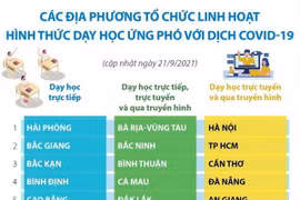 [Infographics] Hình thức dạy học của các địa phương trong mùa dịch