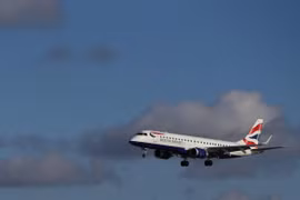 Máy bay của hãng hàng không British Airways. (Ảnh: AFP/TTXVN)