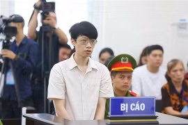 Bị cáo Nguyễn Anh Tú tại phiên tòa. (Ảnh: Doãn Tấn/TTXVN)