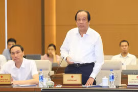 Bộ trưởng, Chủ nhiệm Văn phòng Chính phủ Mai Tiến Dũng phát biểu trong phiên họp thứ 35. (Ảnh: Doãn Tấn/TTXVN)