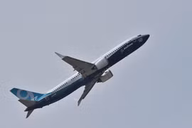 Máy bay Boeing 737 MAX 9 trình diễn tại Triển lãm hàng không quốc tế Paris ở Le Bourget, ngoại ô Paris, Pháp, ngày 22/6/2017. (Ảnh: AFP/TTXVN)