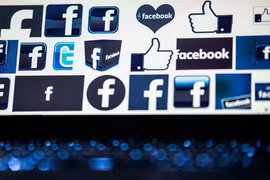 Biểu tượng của mạng xã hội Facebook. (Nguồn: AFP/TTXVN)