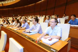 Đoàn đại biểu Quốc hội tỉnh Hưng Yên lấy ý kiến về dự kiến Chương trình giám sát của Quốc hội năm 2020. (Ảnh: Doãn Tấn/TTXVN)