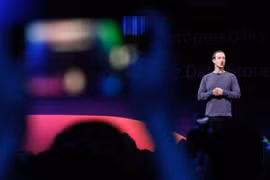Ông chủ Facebook Mark Zuckerberg đã gặp Thống đốc Ngân hàng Anh Mark Carney. (Nguồn: Getty)