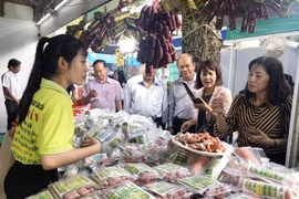 Khách mua hàng tại Hội chợ. (Ảnh: Mỹ Phương/TTXVN)