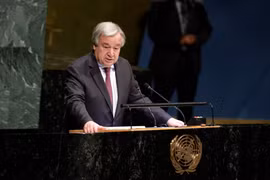 Tổng thư ký LHQ Antonio Guterres phát biểu tại cuộc họp ở New York, Mỹ, ngày 4/6. (Ảnh: THX/TTXVN)