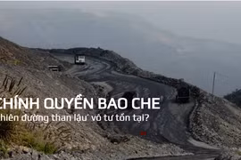 Đường lên bãi thải của một mỏ than ở thành phố Cẩm Phả. (Ảnh: P.V/Vietnam+)