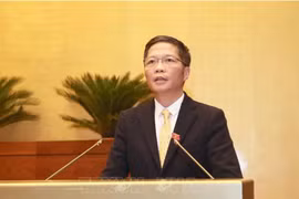 Bộ trưởng Bộ Công thương Trần Tuấn Anh trả lời chất vấn. (Nguồn ảnh: TTXVN)