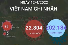 [Infographics] Việt Nam ghi nhận 22.804 ca mắc mới COVID-19 