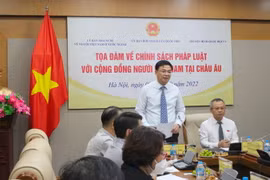 Thứ trưởng Bộ ngoại giao Phạm Quang Hiệu phát biểu tại Tọa đàm. (Nguồn: daibieunhandan.vn)