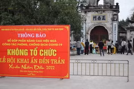 Vì dịch bệnh COVID-19, đây là năm thứ ba liên tiếp kể từ 2020 Đền Trần, thành phố Nam Định không tổ chức lễ hội khai ấn. (Ảnh: Minh Anh/Vietnam+)