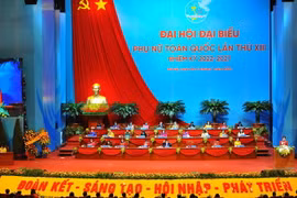 Đoàn Chủ tịch đại hội. (Ảnh: Minh Đức/TTXVN)