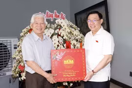 Chủ tịch Quốc hội chúc Tết nguyên Chủ tịch nước Nguyễn Minh Triết