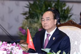 Thủ tướng Nguyễn Xuân Phúc tại phiên họp. (Ảnh: Thống Nhất/TTXVN)