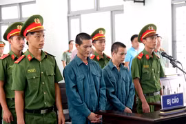 Các bị cáo tại phiên tòa (Nguồn: TTXVN)