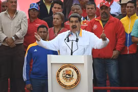 Tổng thống Venezuela Nicolas Maduro phát biểu tại thủ đô Caracas (Ảnh: AFP/TTXVN)