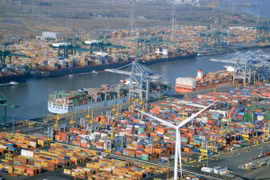 Cảng Antwerp của Bỉ. (Ảnh: BBJ)
