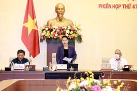 Chủ tịch Quốc hội Nguyễn Thị Kim Ngân phát biểu. (Ảnh: Trọng Đức/TTXVN)