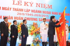 Lễ kỷ niệm 70 năm ngày thành lập ngành Ngoại giao Việt Nam. (Ảnh: Thống Nhất/TTXVN)