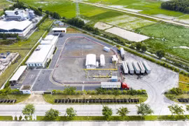 Công ty TNHH năng lượng Sojitz Osaka Gas tại Khu công nghiệp chuyên sâu Phú Mỹ 3 (Ảnh: Hồng Đạt/TTXVN)