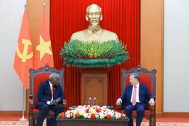 Tổng Bí thư Tô Lâm tiếp Chủ tịch Quốc hội Cuba Esteban Lazo Hérnandez. (Ảnh: Thống Nhất/TTXVN)