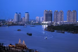 Một góc Thành phố Hồ Chí Minh hiện đại. (Nguồn: TTXVN)