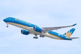 Máy bay của hãng hàng không Vietnam Airlines. (Ảnh: Đức Anh)