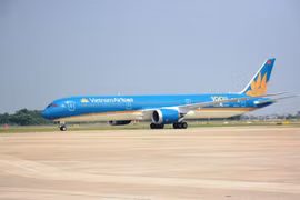 Máy bay của hãng hàng không Vietnam Airlines. (Ảnh: Việt Hùng/Vietnam+)