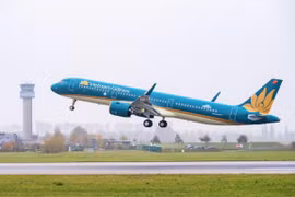 Máy bay của hãng hàng không Vietnam Airlines. (Ảnh: CTV/Vietnam+)