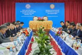 Khóa họp lần thứ nhất Ủy ban hợp tác Công nghệ và Đổi mới sáng tạo Việt Nam - Lào. (Ảnh: Đỗ Bá Thành/ TTXVN)
