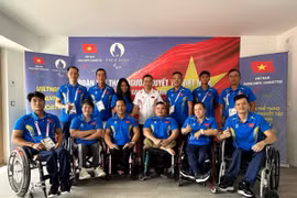 Đoàn thể thao người khuyết tật Việt Nam sẵn sàng tập luyện để chuẩn bị tranh tài tại Paralympic Paris 2024. (Ảnh: TTXVN phát)