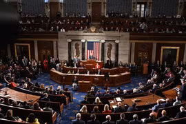 Toàn cảnh phiên họp Quốc hội Mỹ tại Washington, DC. (Ảnh: AFP/TTXVN)