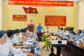 Kiểm tra công tác bảo vệ chính trị nội bộ tại Ban Thường vụ Tỉnh ủy Bình Thuận