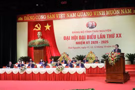Quang cảnh Đại hội đại biểu Đảng bộ tỉnh Thái Nguyên lần thứ XX, nhiệm kỳ 2020-2025. (Ảnh: Trần Trang/TTXVN)