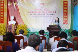 Phó Chủ tịch nước Võ Thị Ánh Xuân phát biểu tại ngày hội. (Ảnh: Công Mạo/TTXVN)
