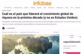 Bài viết trên Infobae, một trong những tờ báo nổi tiếng ở Argentina. (Ảnh: Diệu Hương/TTXVN)