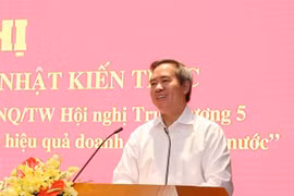Ông Nguyễn Văn Bình, Ủy viên Bộ Chính trị, Bí thư Trung ương Đảng, Trưởng Ban Kinh tế Trung ương phát biểu tại Hội nghị. (Ảnh: Phương Hoa/TTXVN)