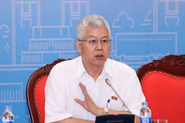 Phó Chủ nhiệm Ủy ban Kinh tế của Quốc hội Nguyễn Đức Kiên phát biểu tại buổi tọa đàm. (Ảnh: Văn Điệp/TTXVN)